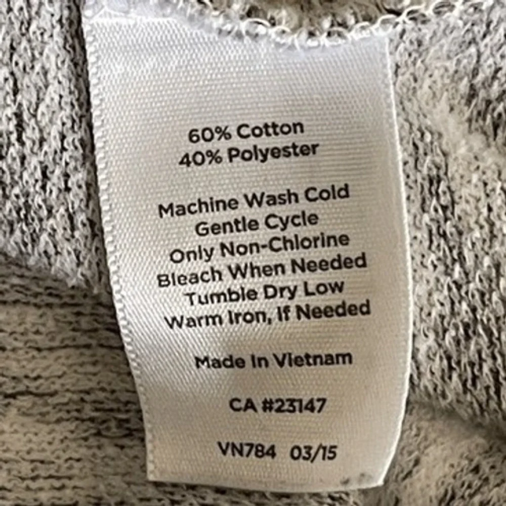 S2 Talbots Space Dye Funnel Neck Top Gray Melange Slouchy Gorpcore Athleisure